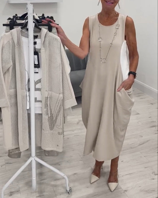 CLARIMARA I ÄRMELLOSES MIDIKLEID