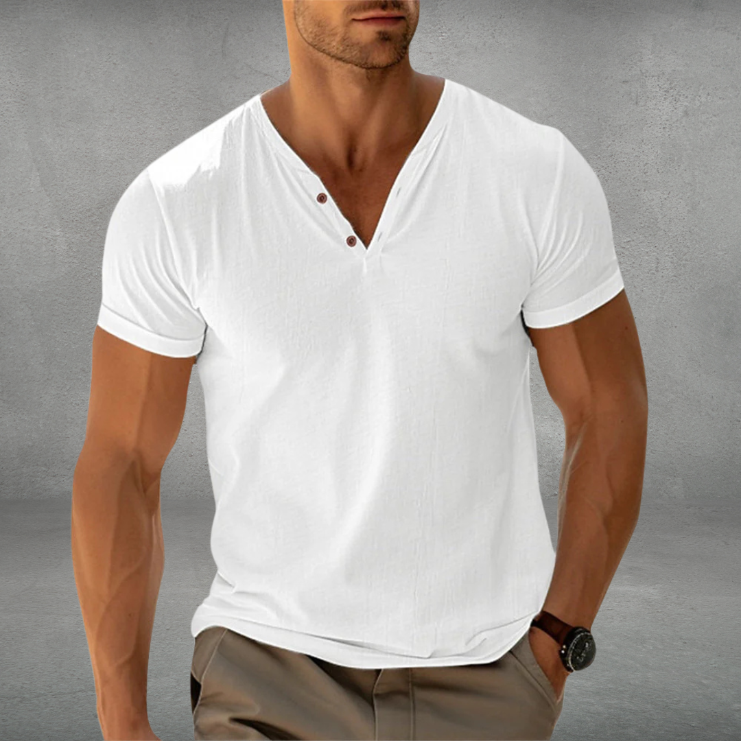 CLAUS I KLASSISCHES T-SHIRT MIT V-AUSSCHNITT