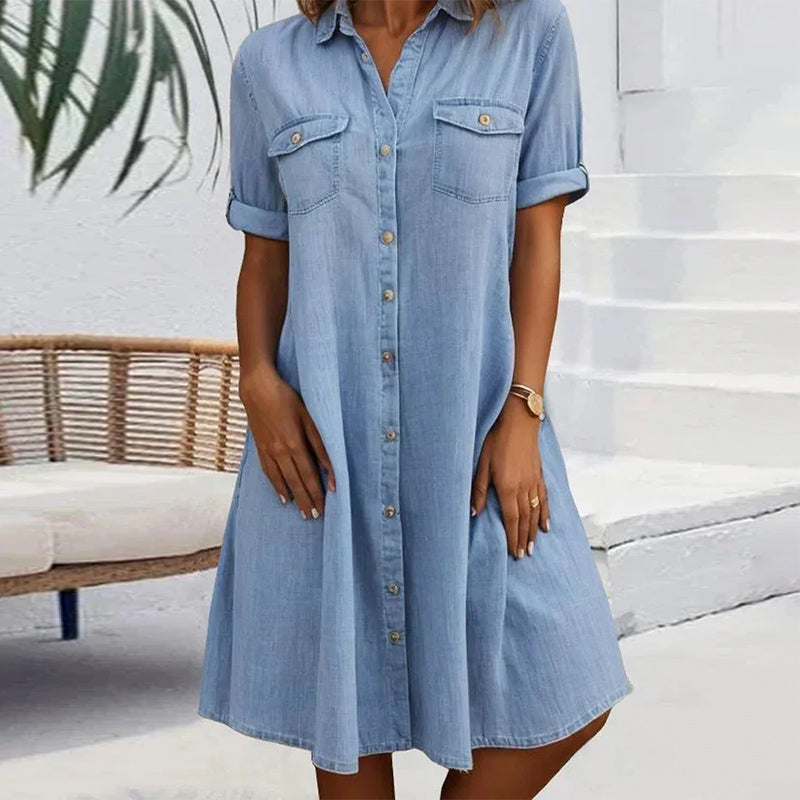 EVELINA I VIELSEITIGES MIDI-HEMDKLEID
