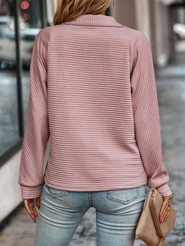 LARA I ELEGANT GERIPPTER PULLOVER