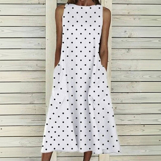 Lässiges Polka Dot Kleid