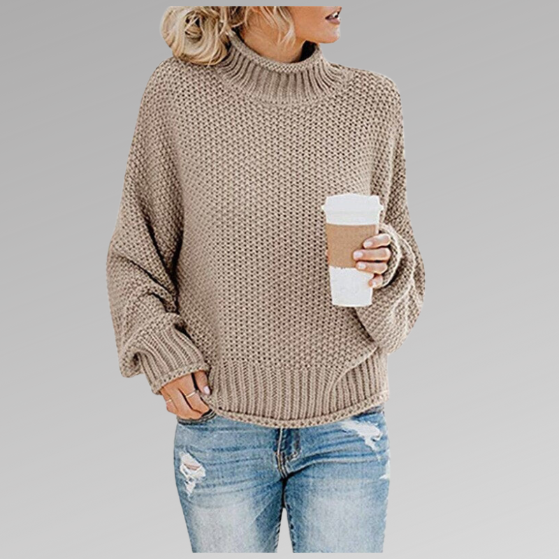 EMMA I ROLLKRAGEN-STRICKPULLOVER