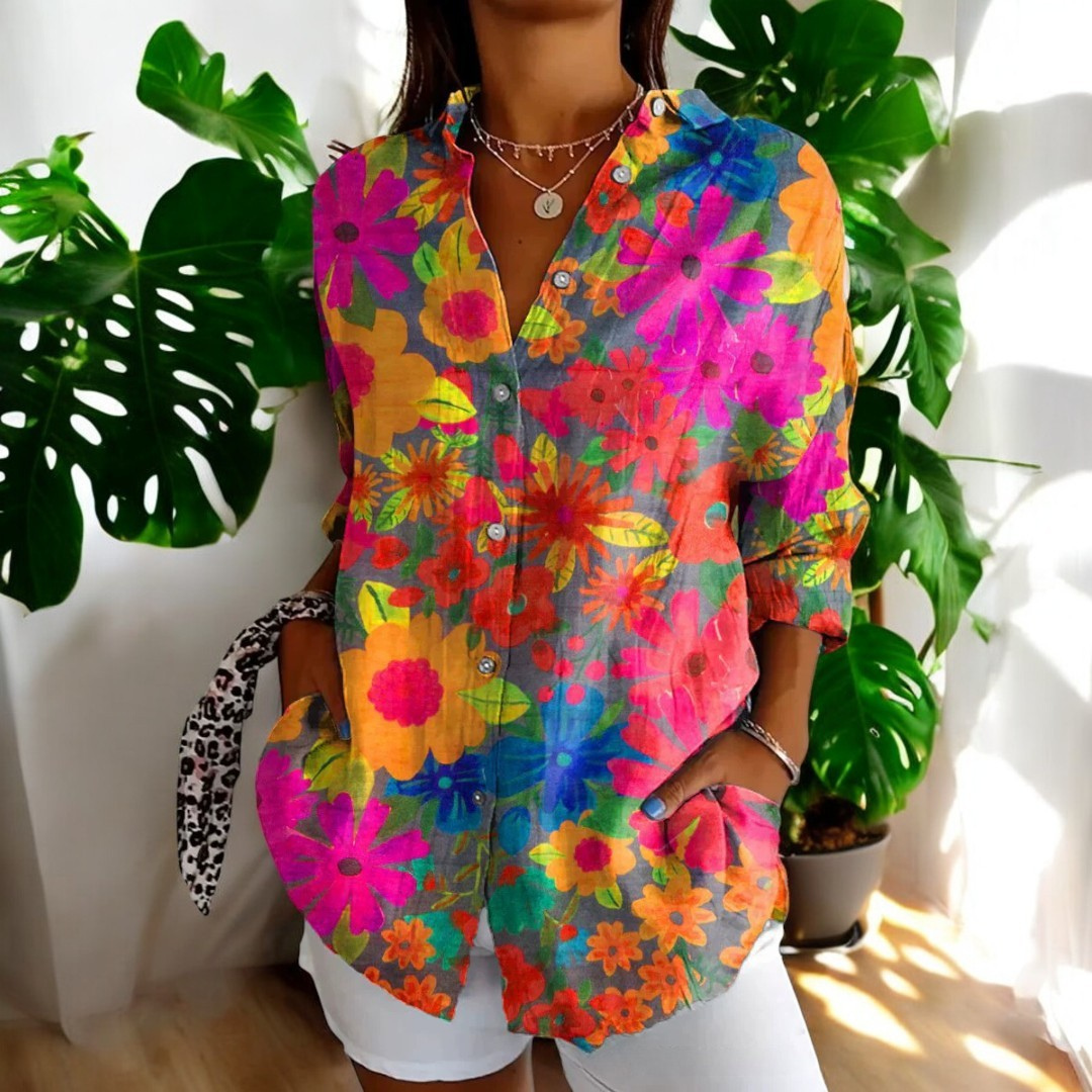 SIDONIA I VINTAGE-LANGARM-BLUSE
