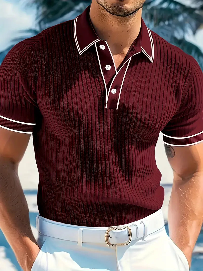 SEBASTIAN I STRUKTURIERTES POLOSHIRT