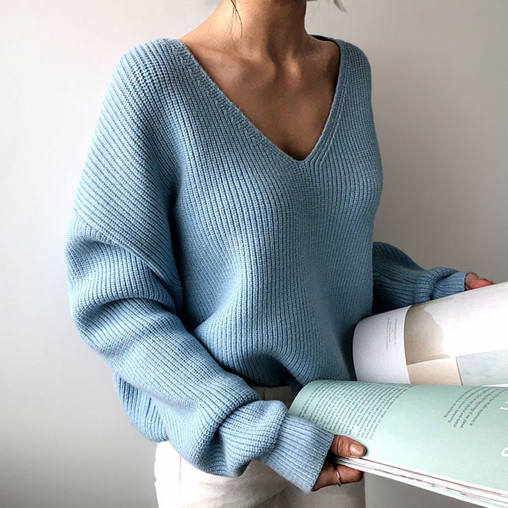 KERSTIN I STRICKPULLOVER MIT V-AUSSCHNITT