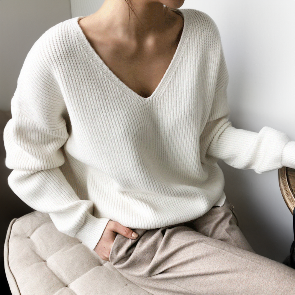 KERSTIN I STRICKPULLOVER MIT V-AUSSCHNITT