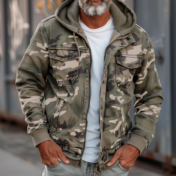 ZACHARY I CAMOUFLAGE-JACKE MIT KAPUZE