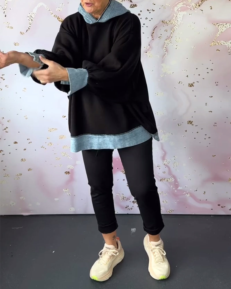 TABITHA I ÜBERGRÖßER PULLOVER MIT KAPUZE