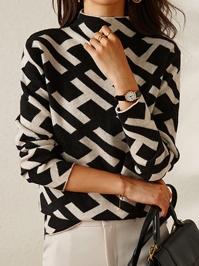 NATASCHA I BEDRUCKTER PULLOVER