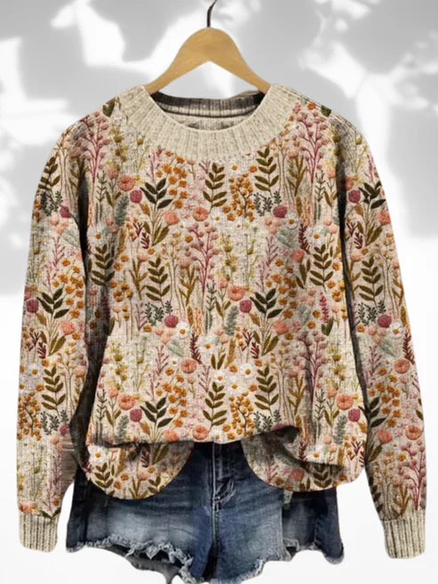 NORA™ | BEQUEMER BLUMEN PULLOVER