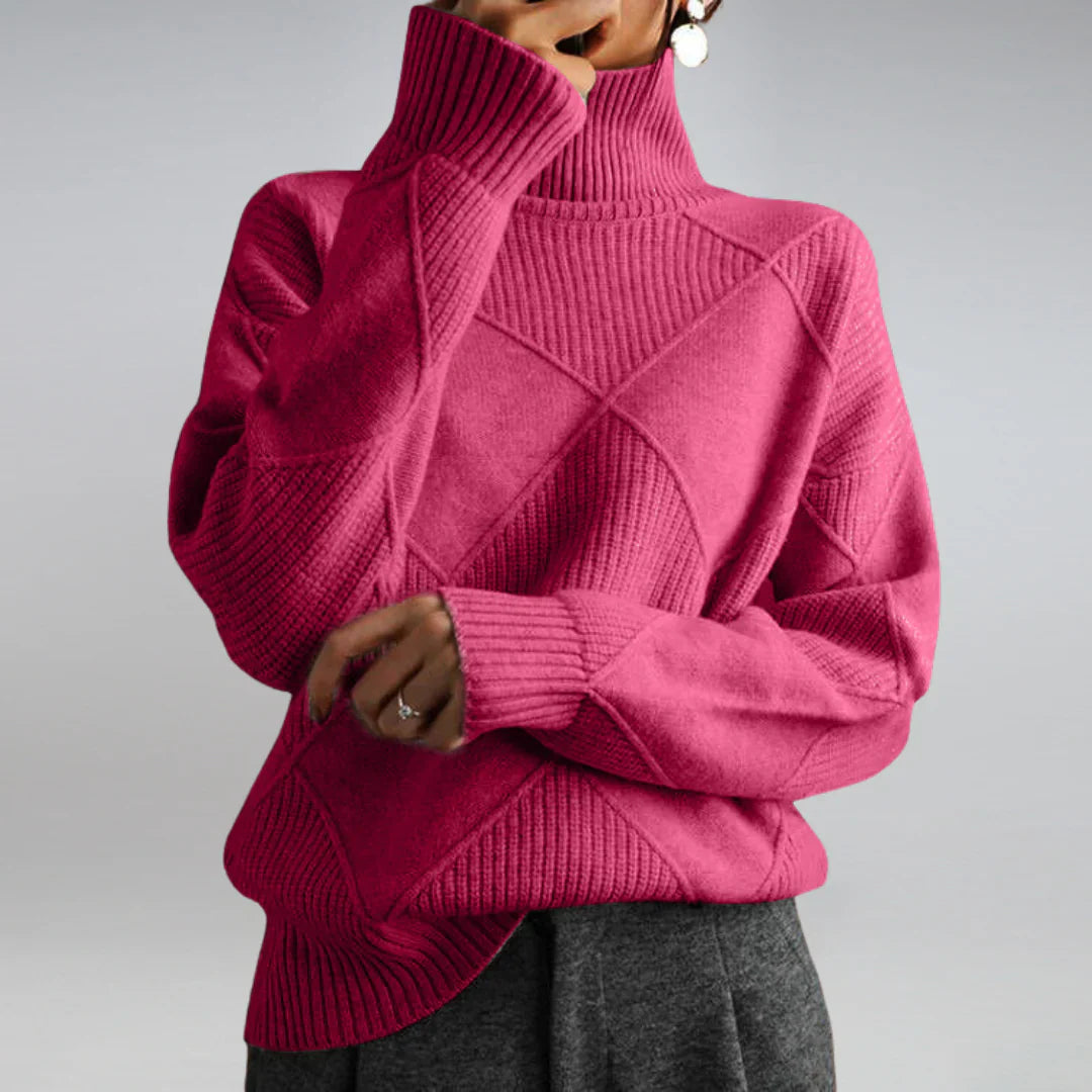 GISELLA I ROLLKRAGENSTRICKPULLOVER