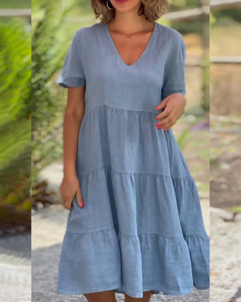 Elodie – Leinen-Cotton Kleid
