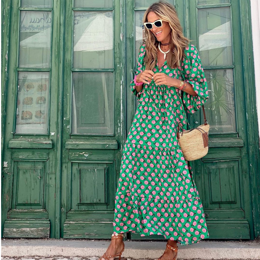 MABEL I LUFTIGES MAXIKLEID MIT GEOMETRISCHEM PRINT