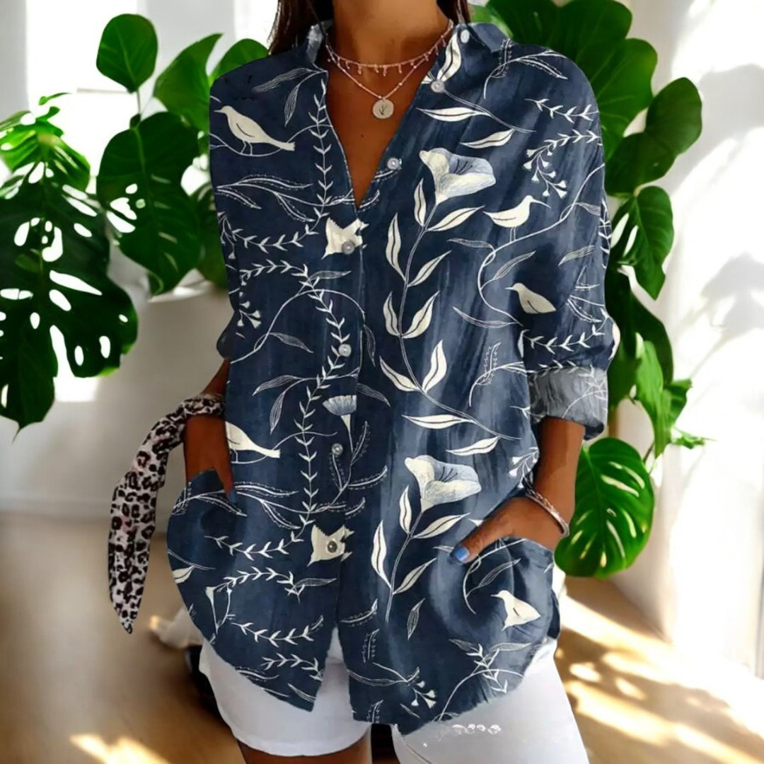 SIDONIA I VINTAGE-LANGARM-BLUSE
