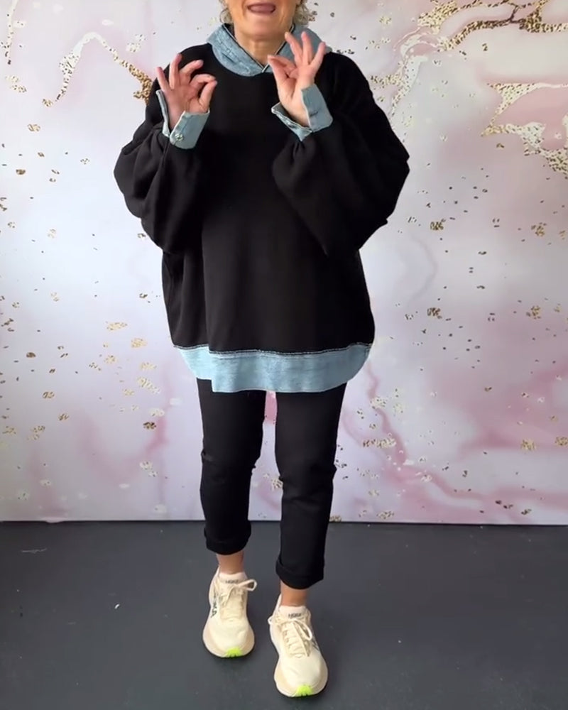 TABITHA I ÜBERGRÖßER PULLOVER MIT KAPUZE