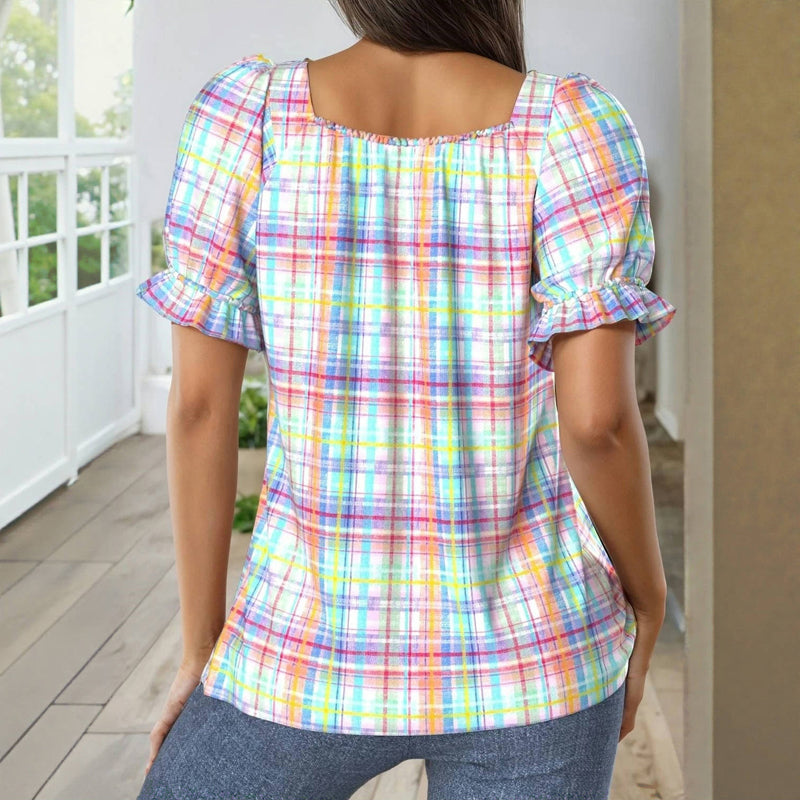 Bunte Karierte Bluse