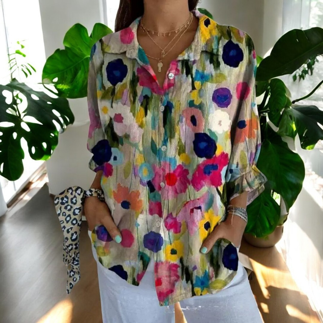SIDONIA I VINTAGE-LANGARM-BLUSE