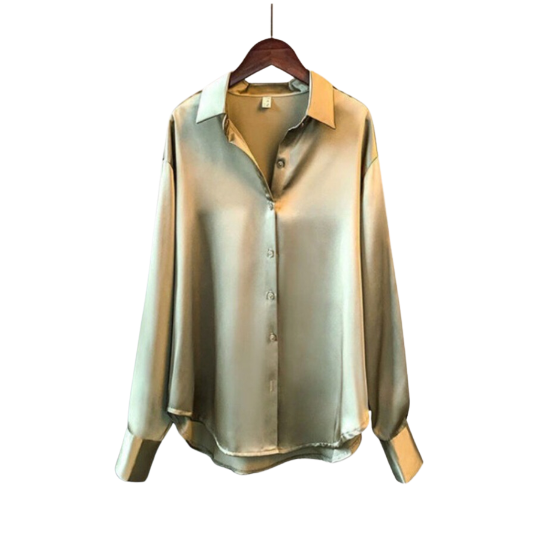 Lydia | Eden I Satin Long Sleeve Shirt