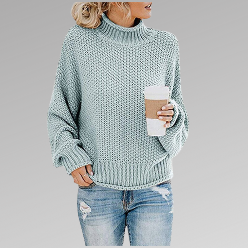 EMMA I ROLLKRAGEN-STRICKPULLOVER