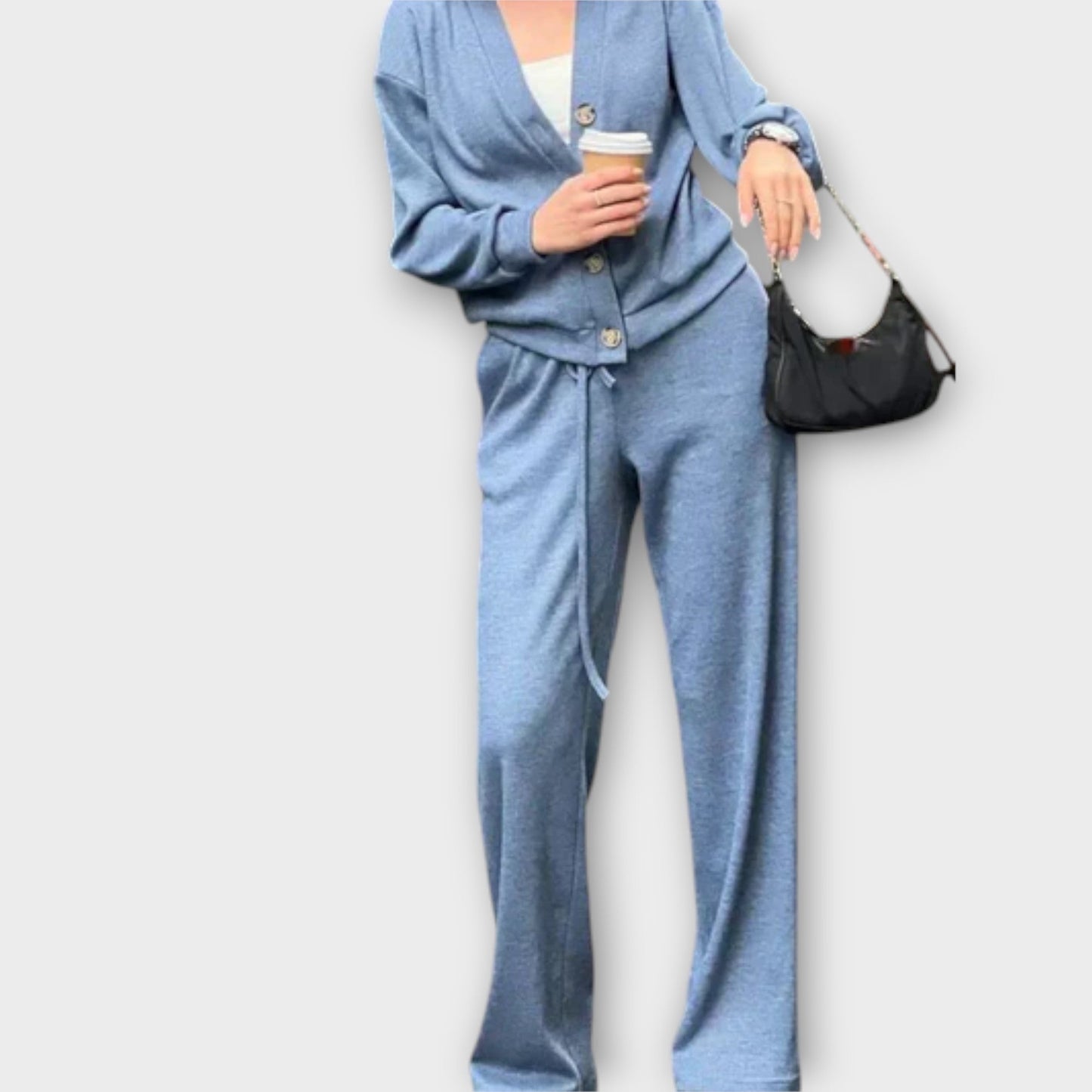 DEMETRIA I KLASSISCHES STRICKJACKEN- UND HOSEN-SET