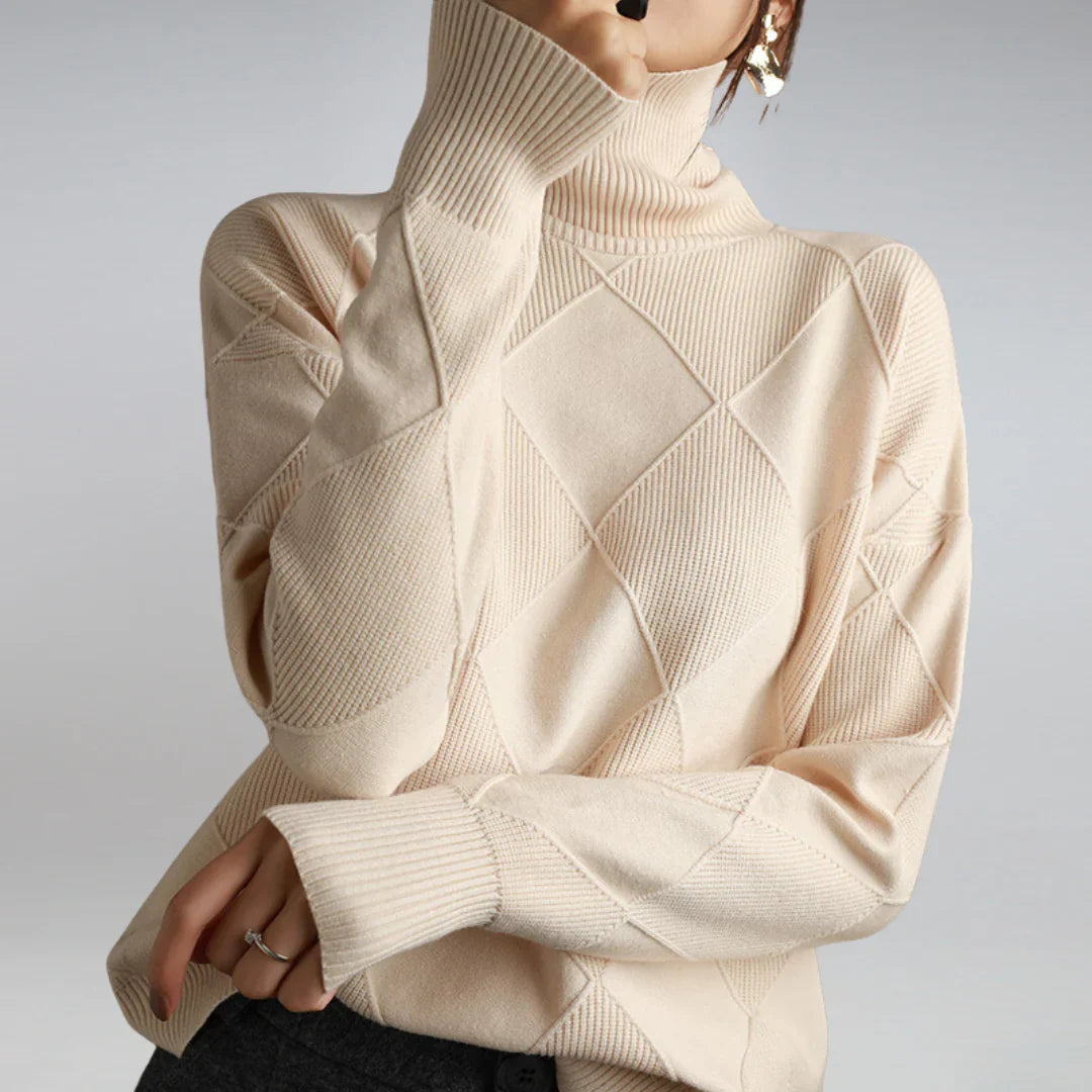 GISELLA I ROLLKRAGENSTRICKPULLOVER