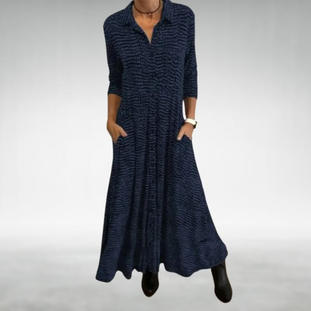 RENA I MAXI-HEMDKLEID MIT KRAGEN