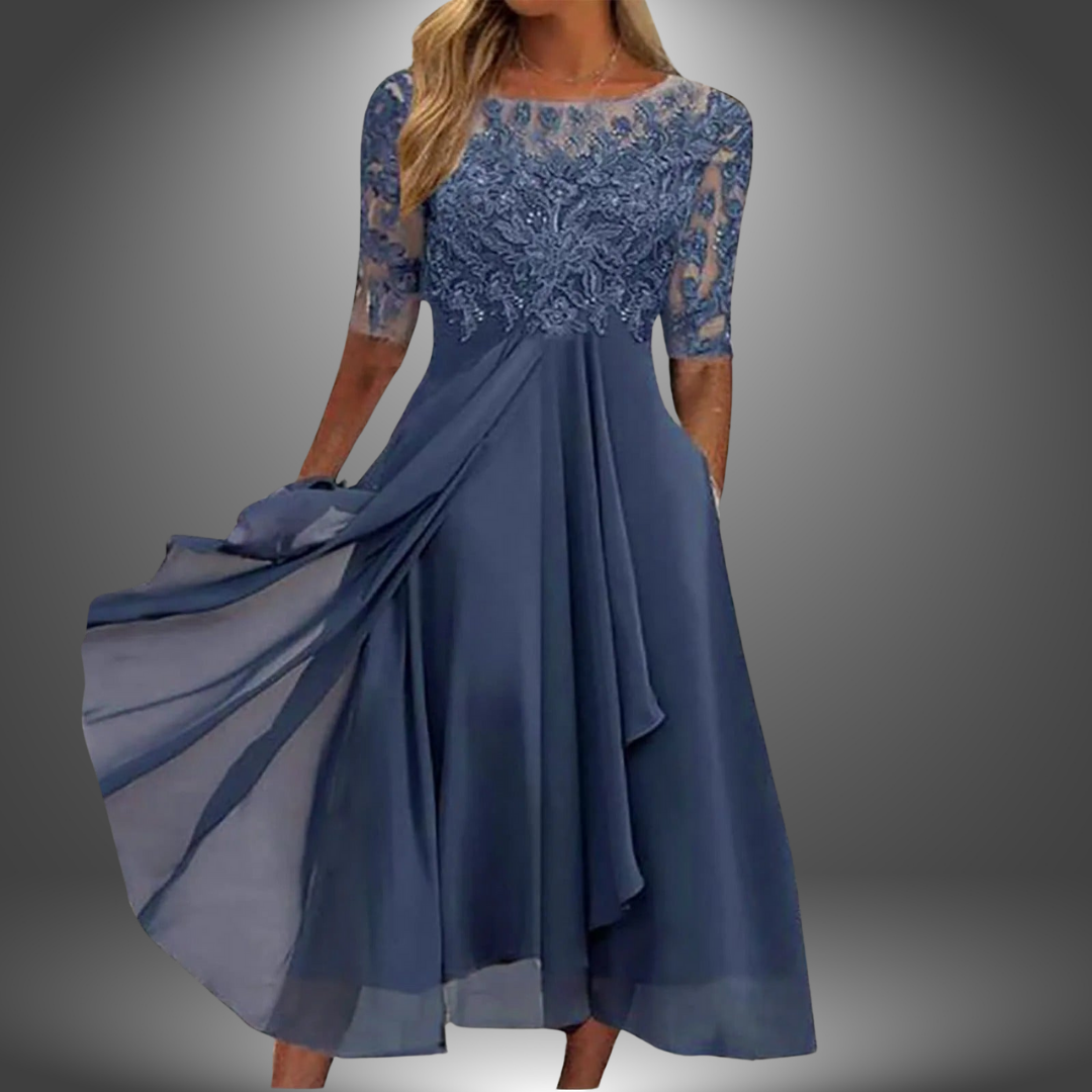 Alisa | Elegantes, handgefertigtes Spitzenkleid