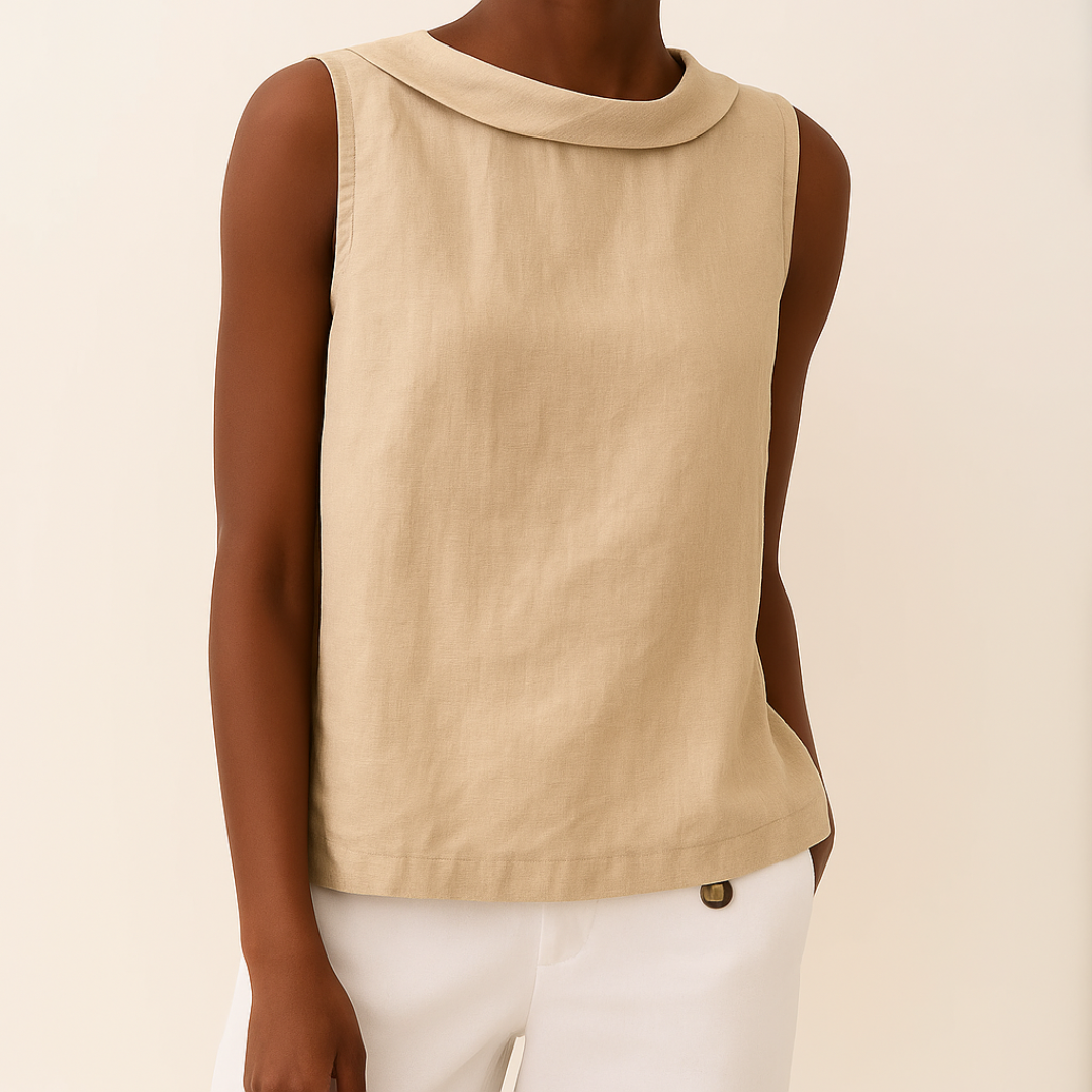 Lila | Sleeveless Linen Blouse