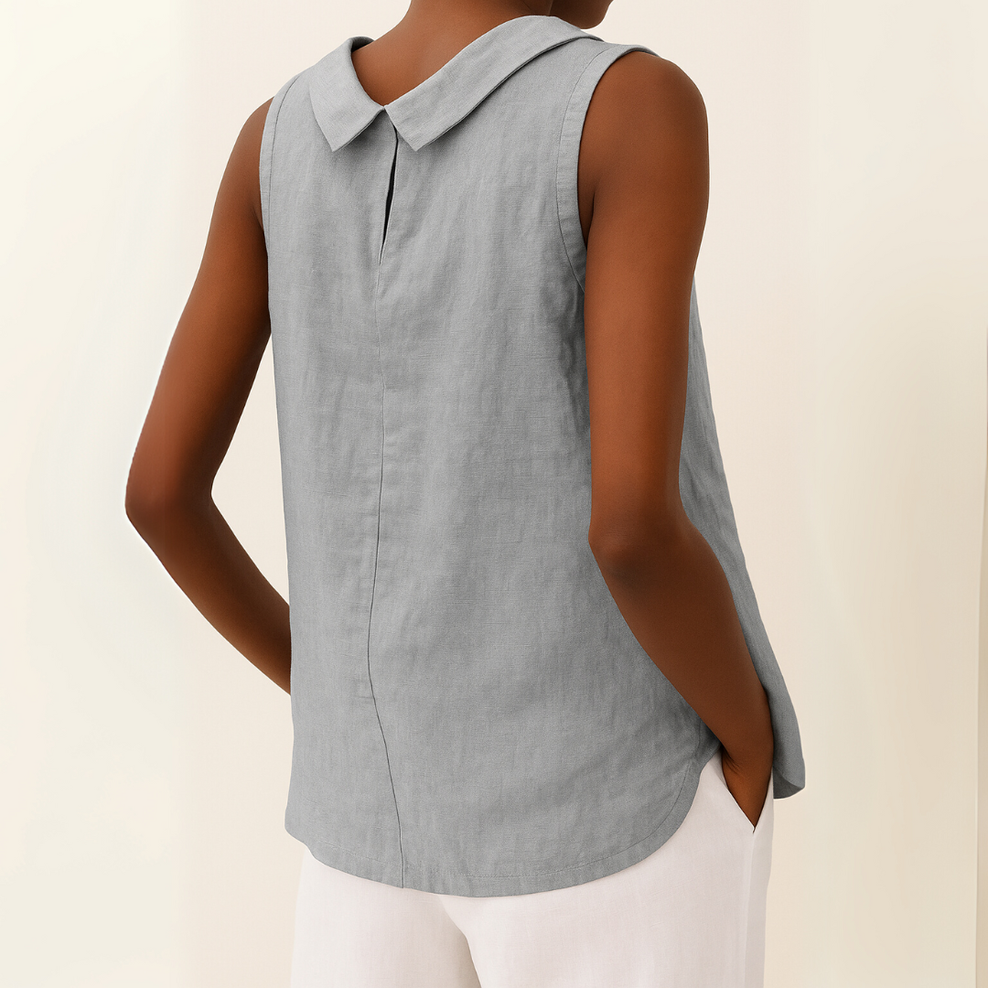 Lila | Sleeveless Linen Blouse