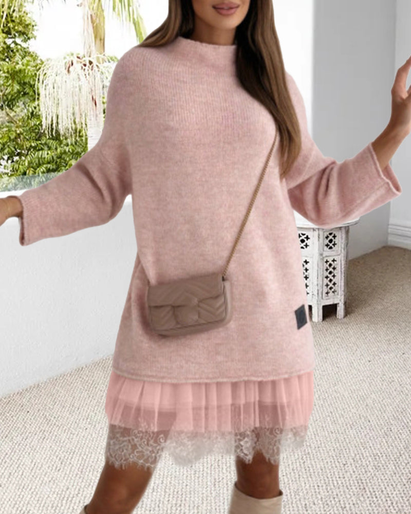 MARGARETE I PULLOVER-NETZKLEID-SET