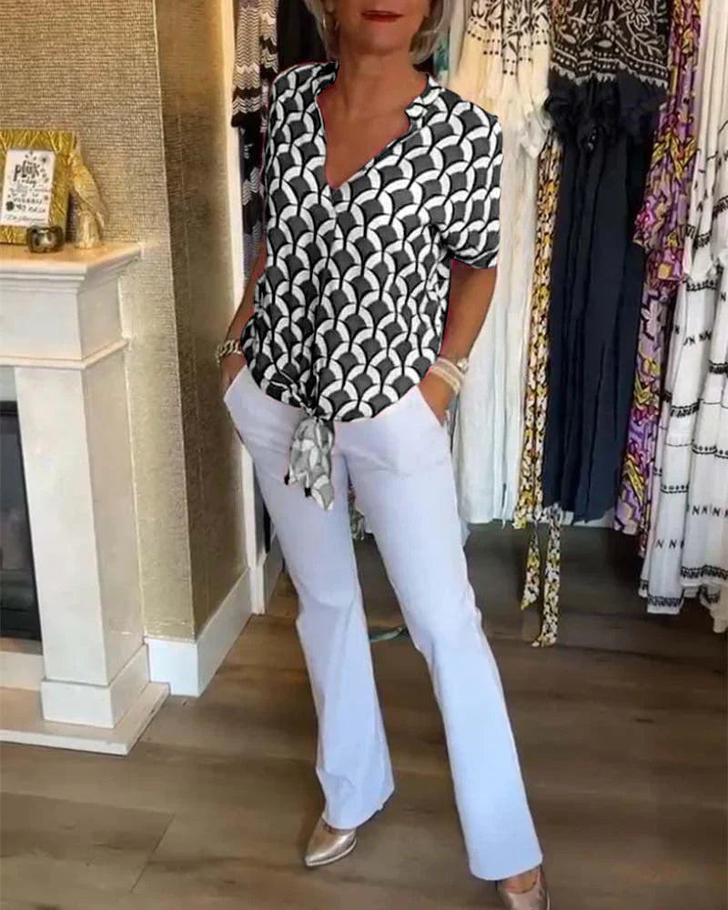 Sienna | Elegant Printed Blouse