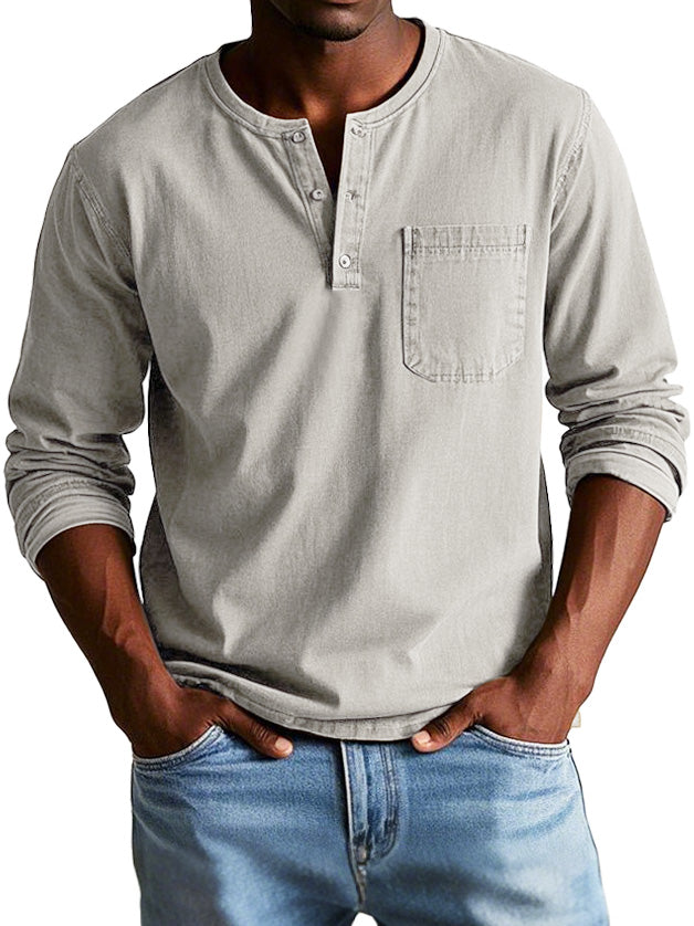 ROLAND I LÄSSIGES HENLEY-LANGARMSHIRT