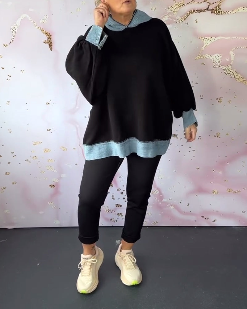 TABITHA I ÜBERGRÖßER PULLOVER MIT KAPUZE