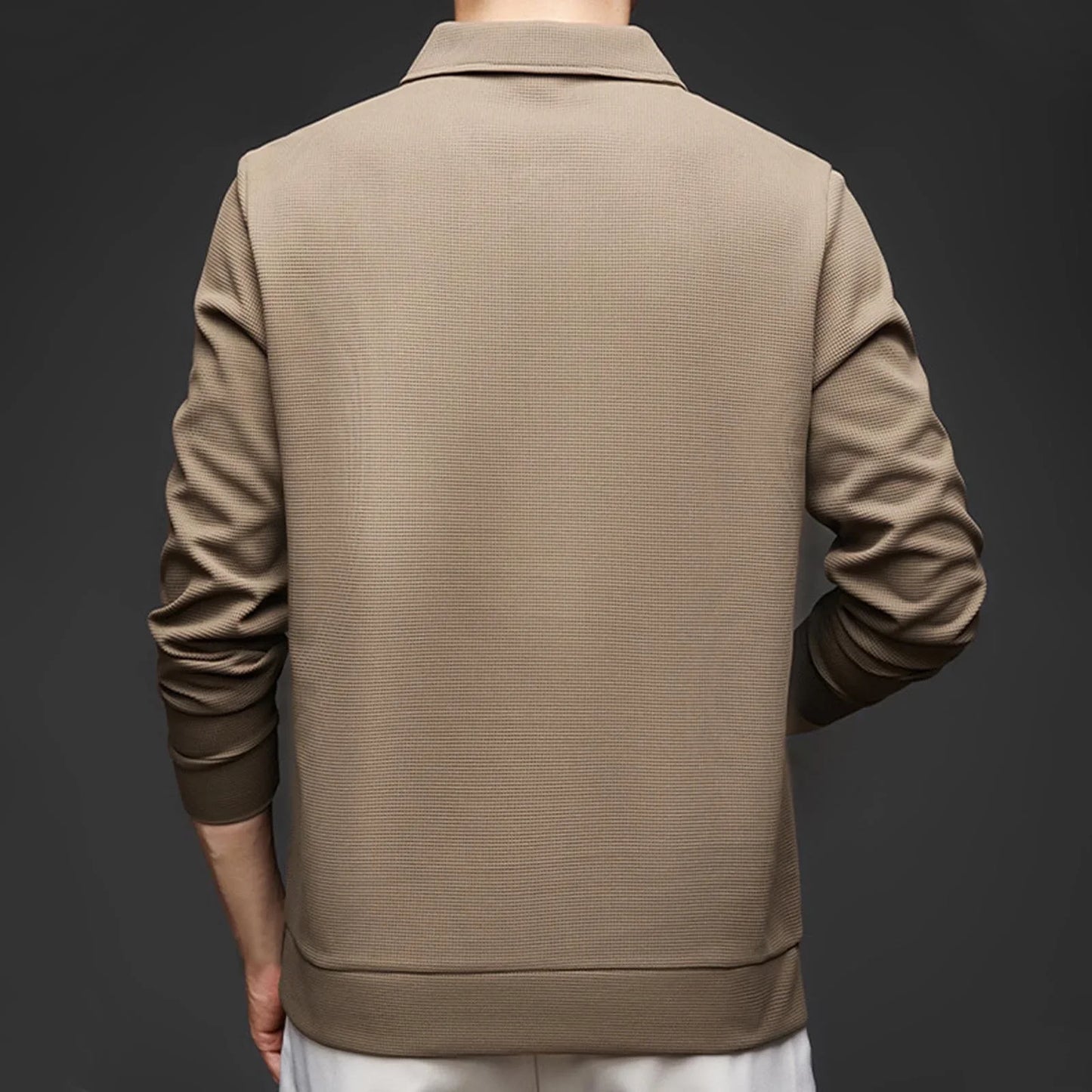 COLE I WAFFELSTRICK-LANGARM-POLOSHIRT