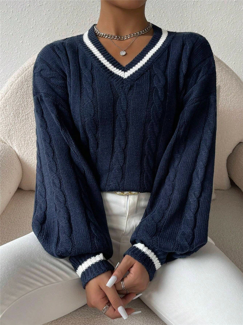 CLARISSA I V-AUSSCHNITT STRICKPULLOVER