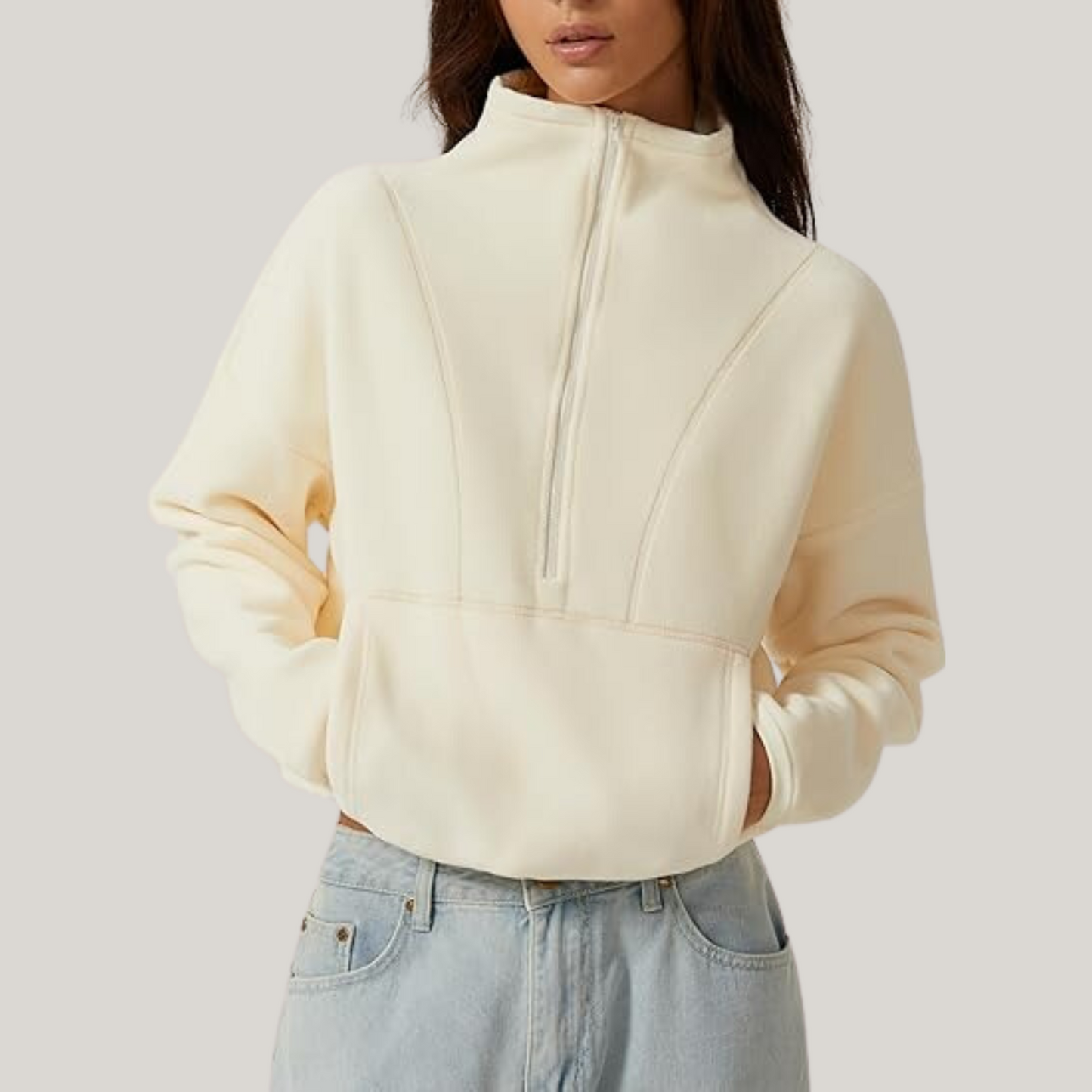 RITA I FLEECE-PULLOVER MIT REISSVERSCHLUSS
