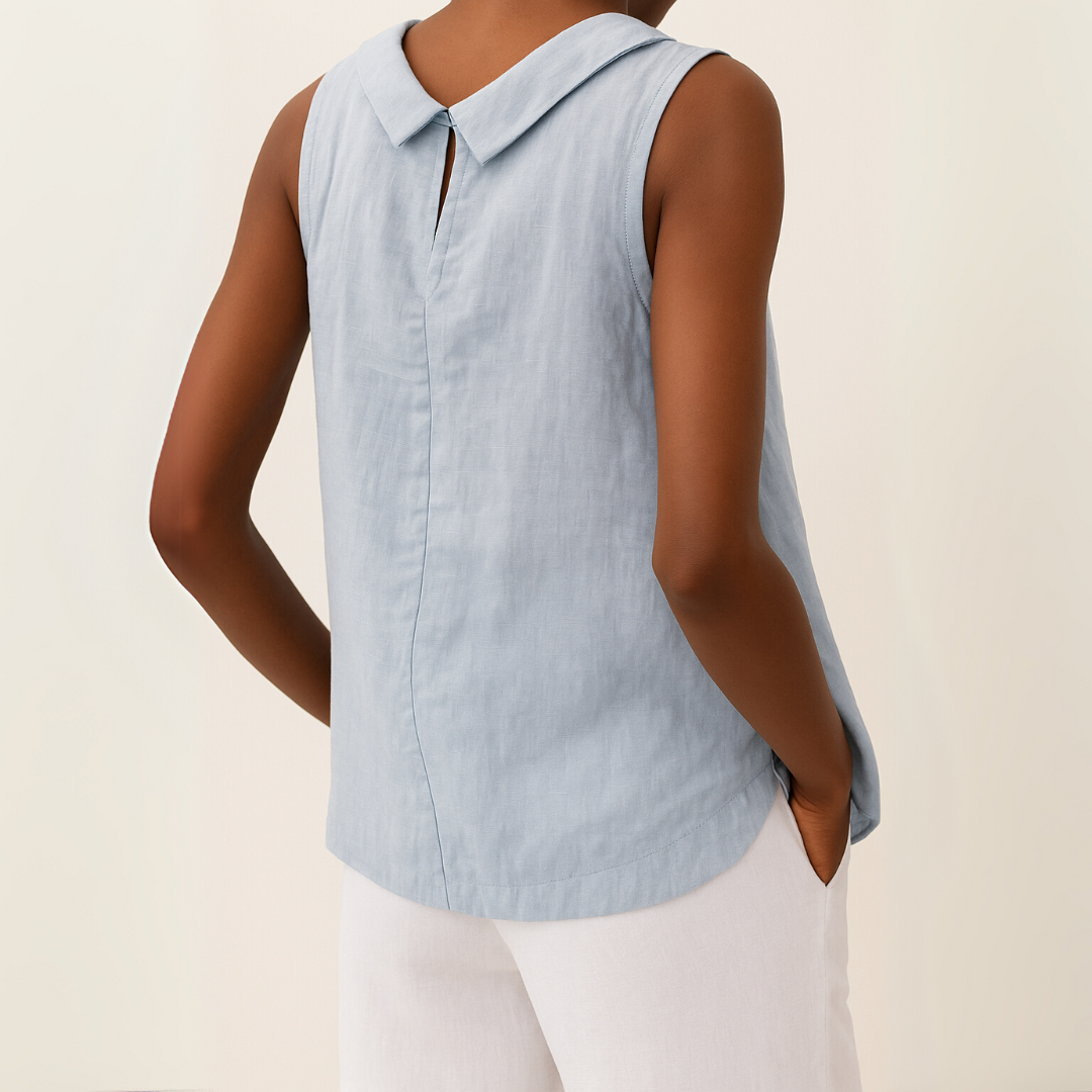 Lila | Sleeveless Linen Blouse