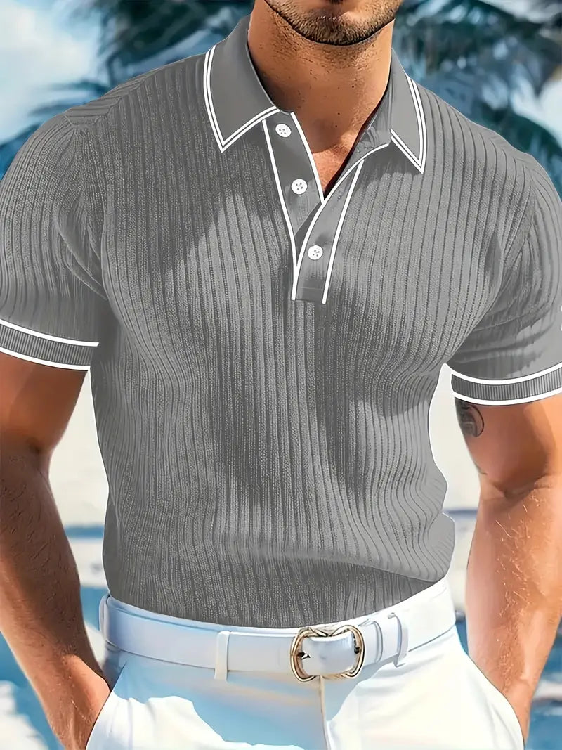 SEBASTIAN I STRUKTURIERTES POLOSHIRT