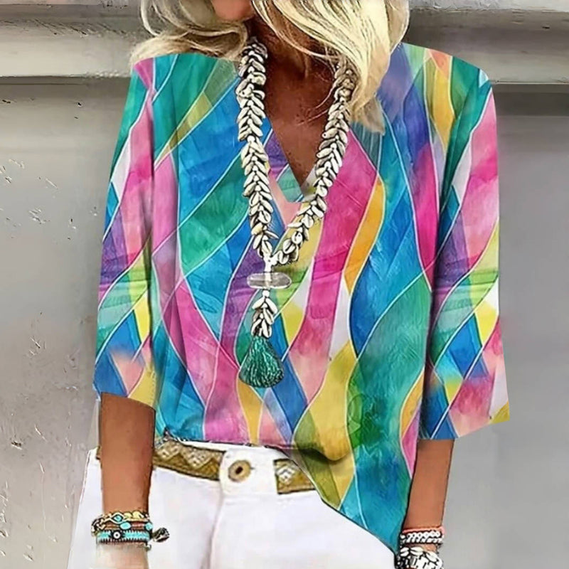 Bunte Vintage Bluse