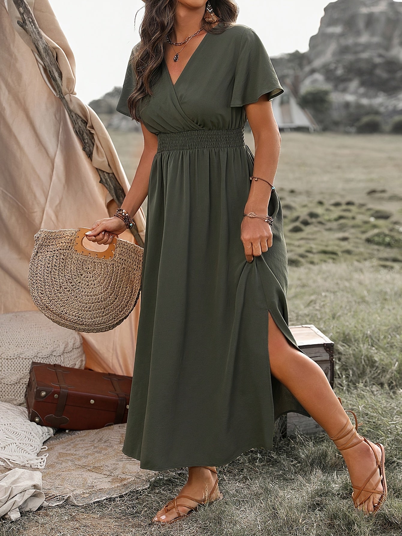 MARY™ - Elegantes Sommerkleid mit V-Ausschnitt