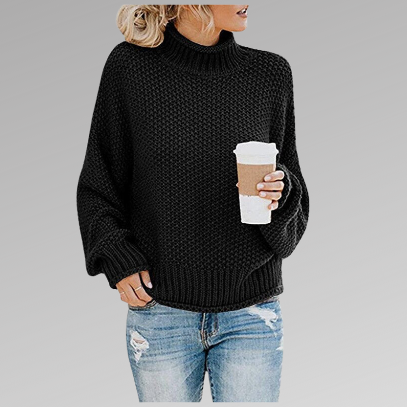 EMMA I ROLLKRAGEN-STRICKPULLOVER