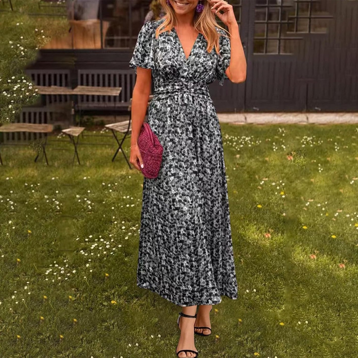 MERLE I BLUMIGES MAXIKLEID