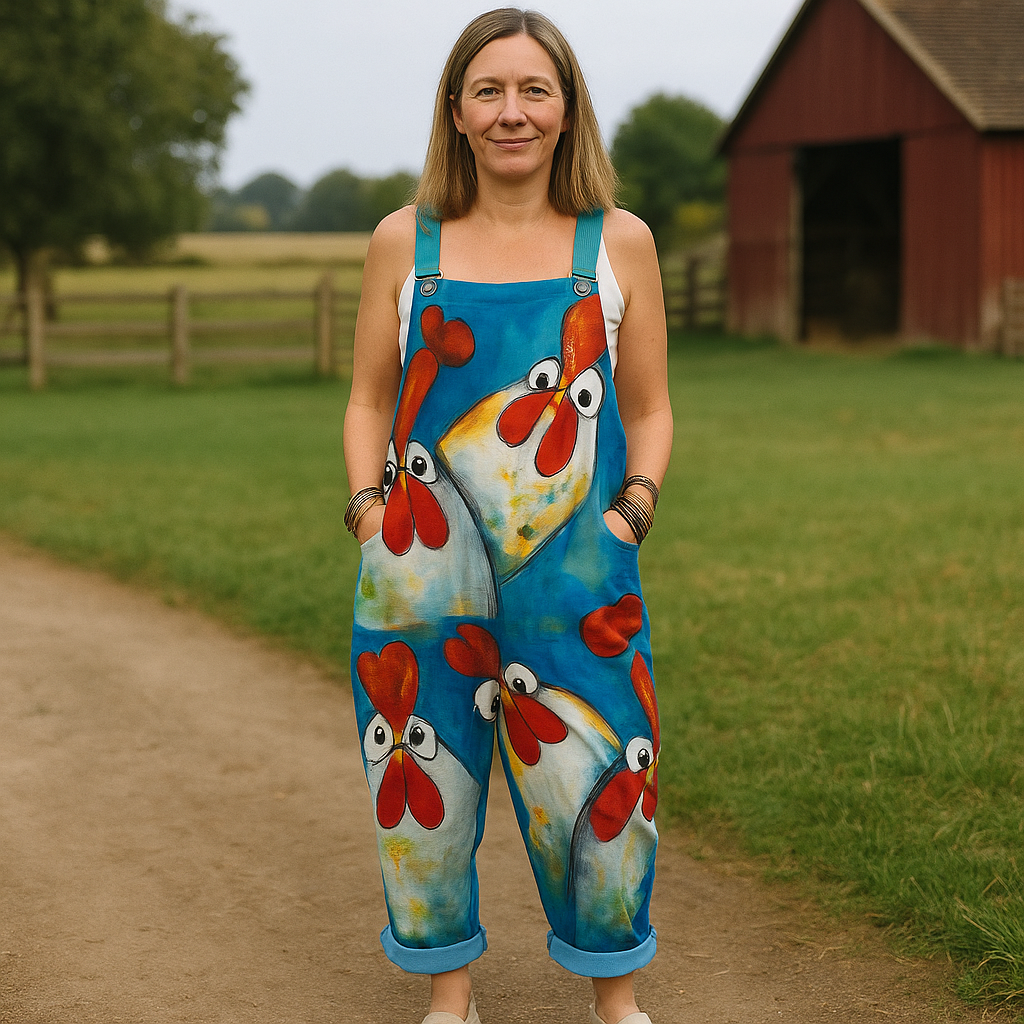 FINDEGUND I VINTAGE BEDRUCKTER JUMPSUIT