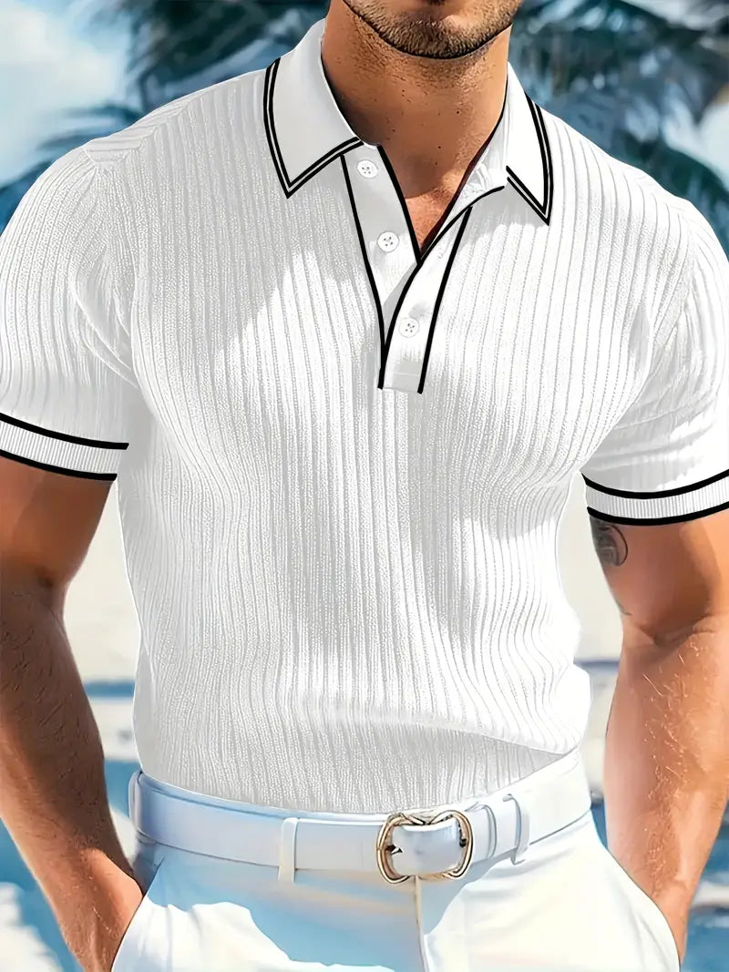 SEBASTIAN I STRUKTURIERTES POLOSHIRT