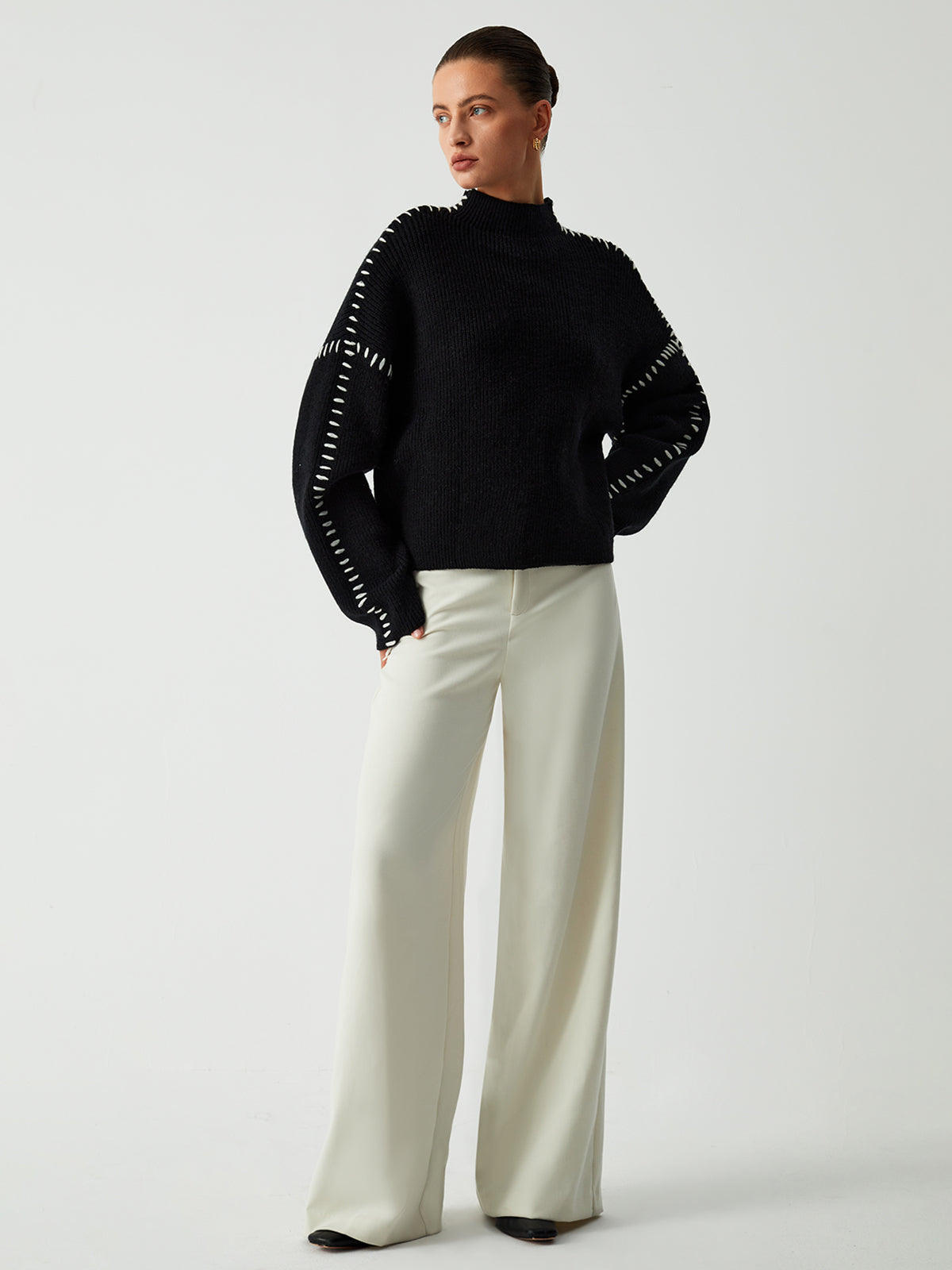 RIA I ROLLKRAGEN-STRICKPULLOVER