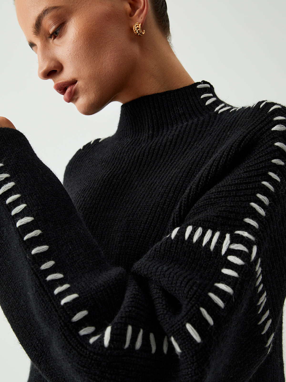 RIA I ROLLKRAGEN-STRICKPULLOVER