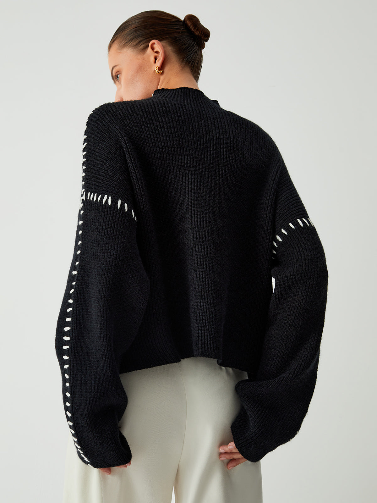 RIA I ROLLKRAGEN-STRICKPULLOVER