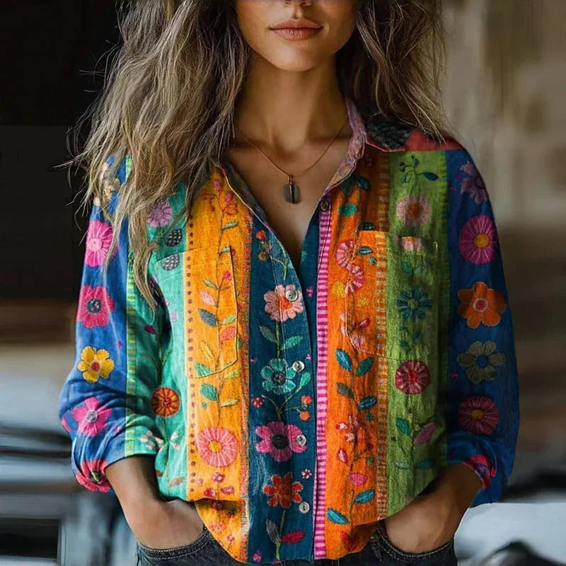 MAREILE I VINTAGE-LANGARM-BLUSE