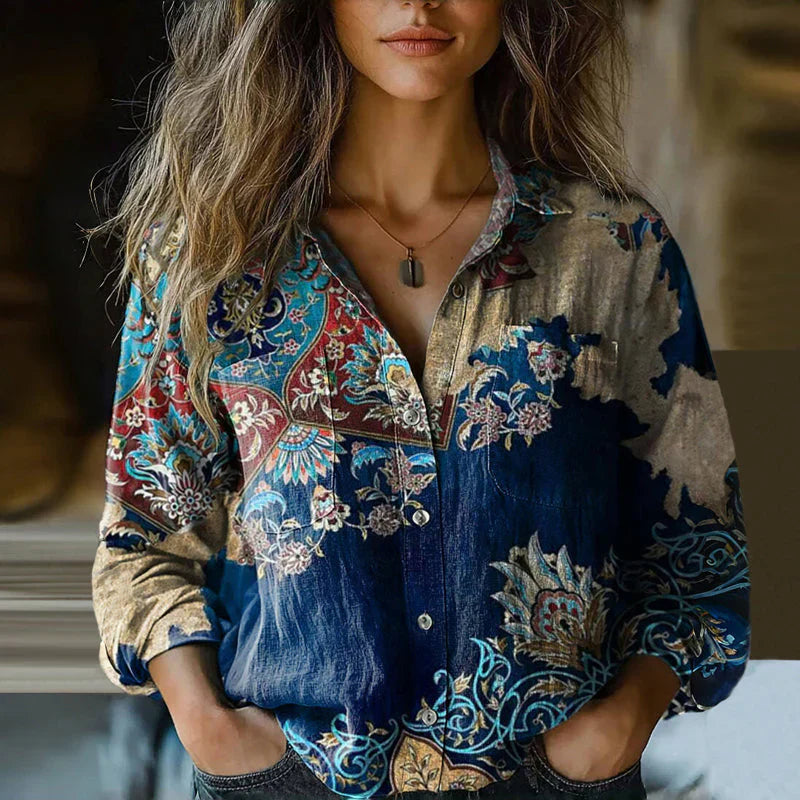 MAREILE I VINTAGE-LANGARM-BLUSE