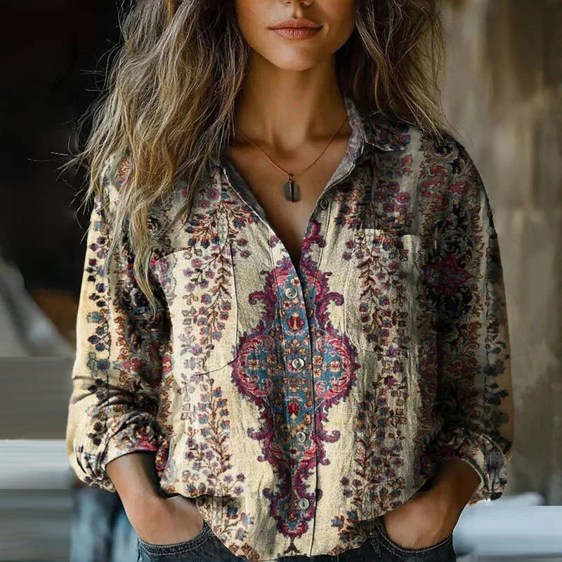 MAREILE I VINTAGE-LANGARM-BLUSE